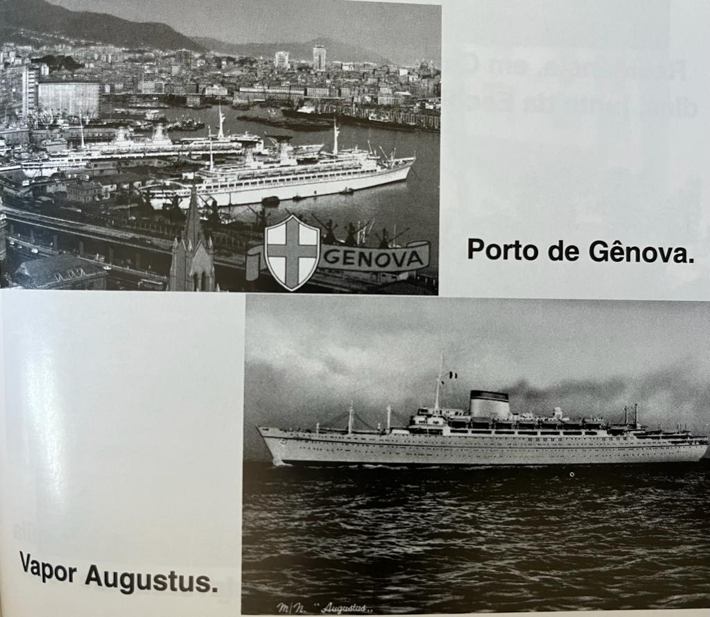 Harbour of Gênova. Steamship Augustus